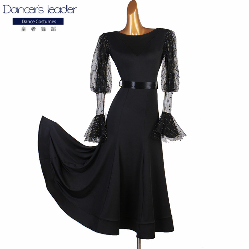 

Smoot ballroom dance test suit GB ballroom dance dress practice clothes new customizable, Black