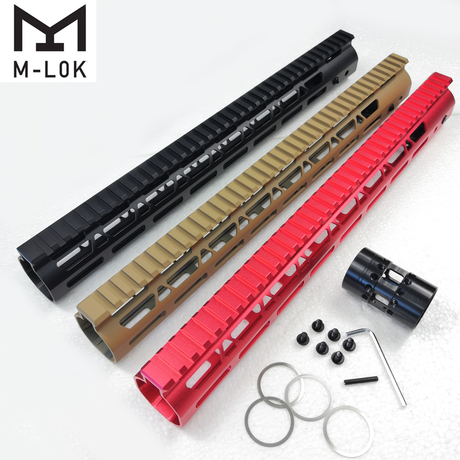 

15 Inch M-Lok Handguard Rail Free Float Picatinny Rail Mount System Fits . 223/5.56 Types
