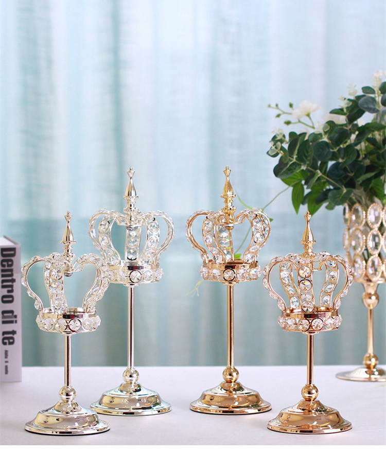 Crystal Candle Holders Candlestick Wedding Iron Centerpieces