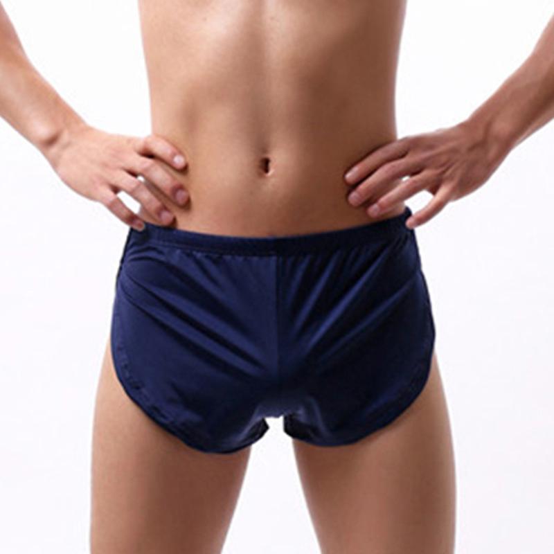 

Men's Sexy Side Split Boxers Shorts Trunks Briefs Adults Low Rise Underwear, Black