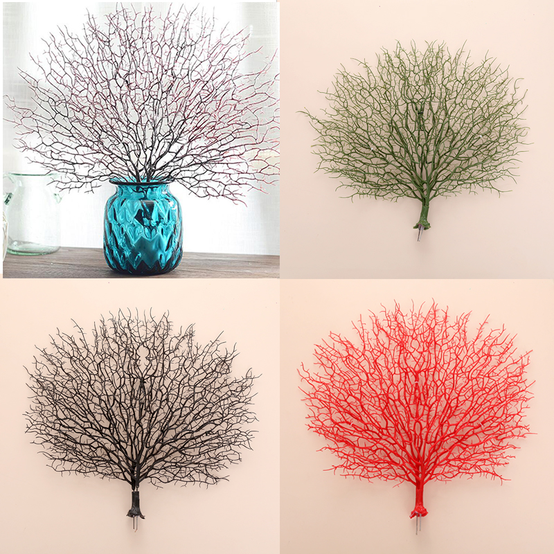 

Flowers Plant Coral Branch Peacock Shape Home Party Wedding Decoration Decor DIY, Green