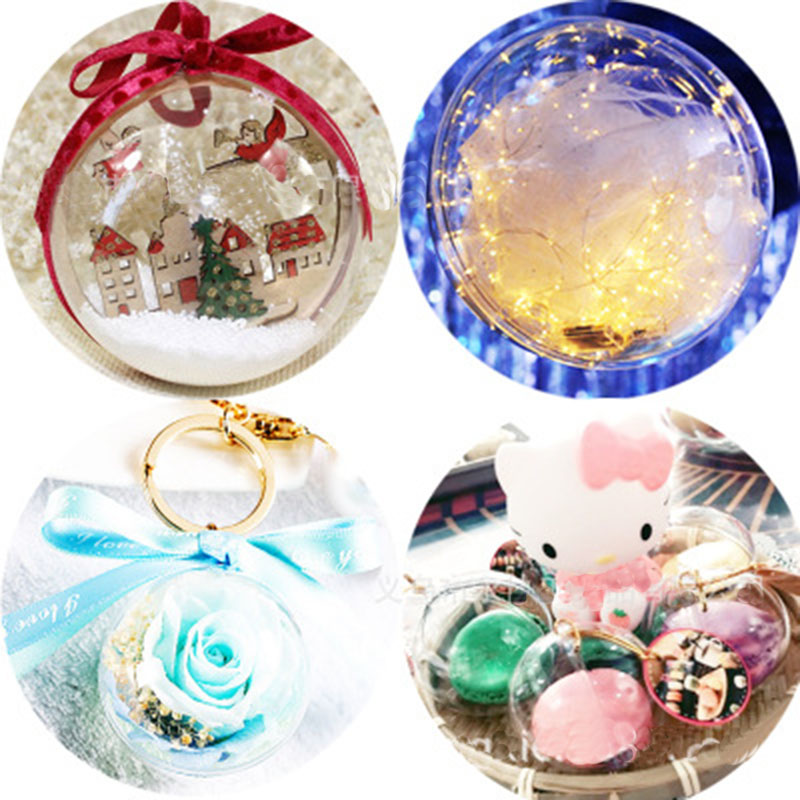 

2pc Magic Transparency Plastic Ball Immortal Flower Balloon Christmas Pendant Balloons Wedding Party Candy Box DIY Decoration