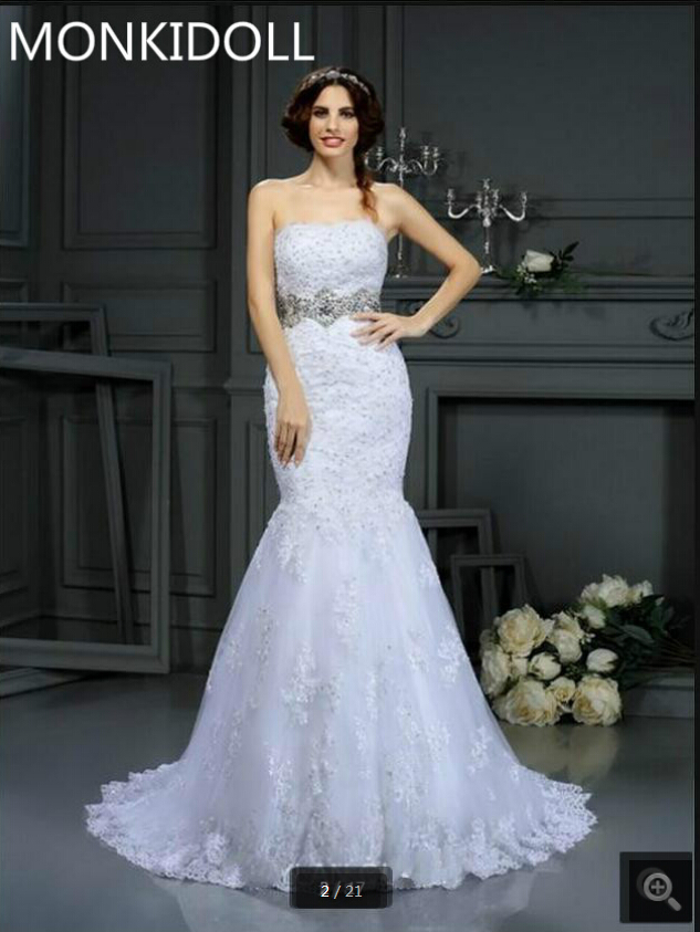 

Robe De Soiree 2019 white lace mermaid sexy off the shoulder wedding dress beading appliques formal sweetheart neckline wedding gowns, Same as image