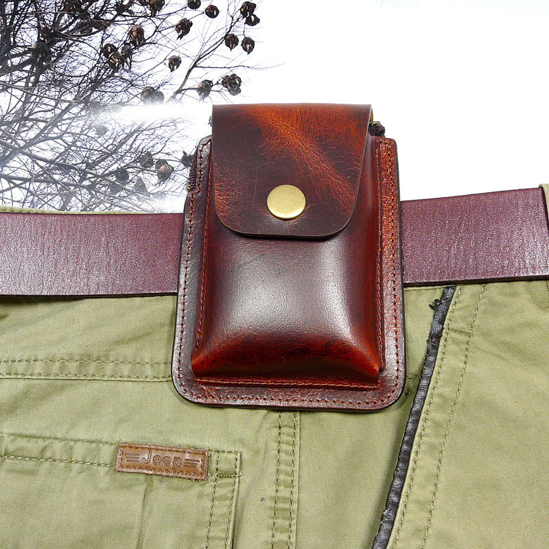 

Multifunctional Genuine Leather Zipper Car Key Pouch key Pack Driver's License Case Card & ID Holder Belt Bag Waist Pack LFD-J, Sky blue