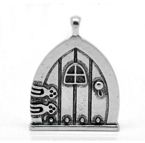 Charms Free ! Lovely 10PCs Antique Silver Fairy Wish Door Charm Pendants 35x27mm(1 3/8"x1 1/8") (B20517)-image-181032895
