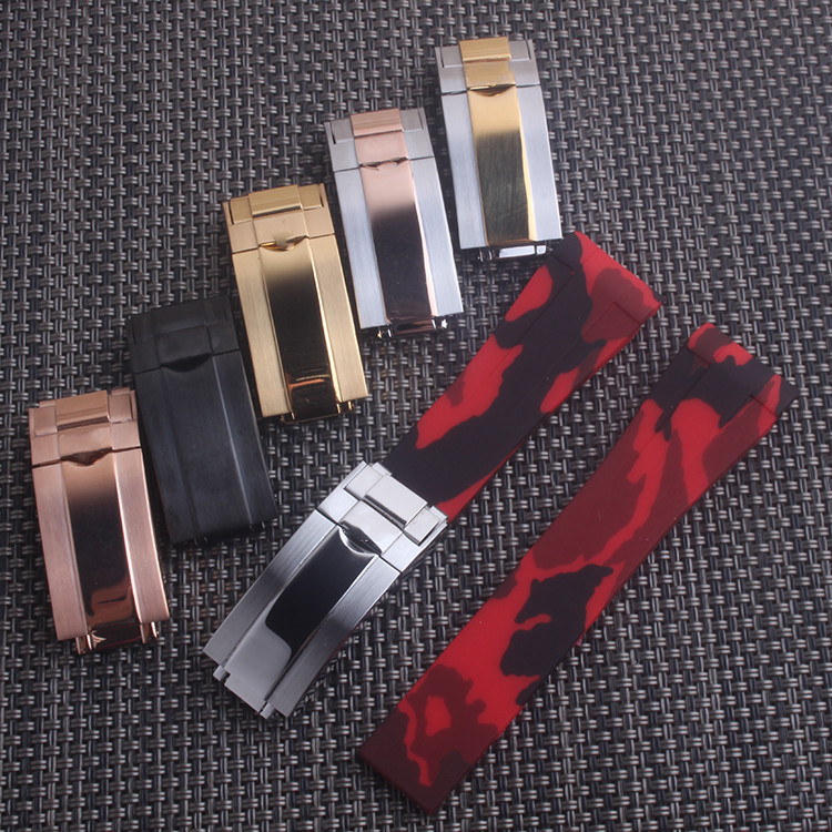 

Watch strap 20mm Silicone Rubber Watchband For ROLEX strap Watch belt for Submarine GMT Wristband Bracelet