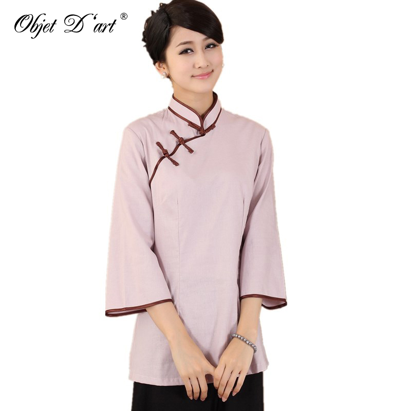 

Drop shipping!New 2019 Shanghai High Quality Qipao Chinese Traditional Clothing Blouse Women Tops Cheongsams Shirt Blouse