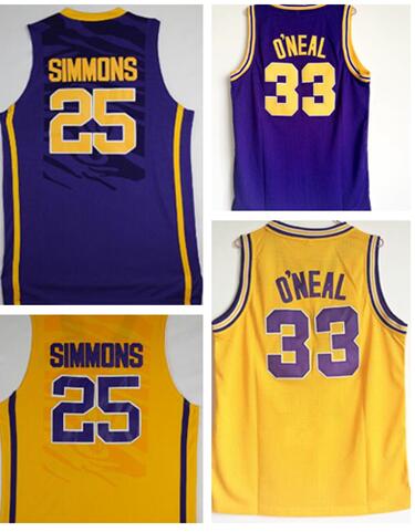 

Top good price Trainers University 33 25 SIMMONS College Basketball jerseys,College Basketball wear,online shopping stores for sale 2021, 33 o'neal lavender