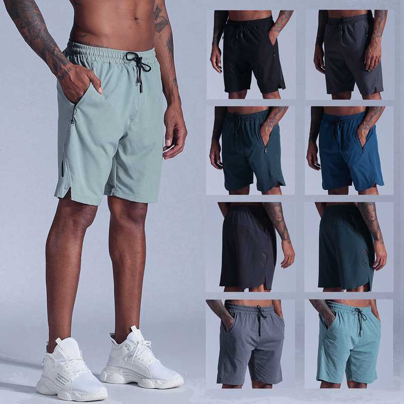 

Men Running Shorts with zipper pocket Summer Quick Dry Fitness Bodybuilding Sweatpants Gym Sport Shorts Training Short Pants, B36d-3 shorts