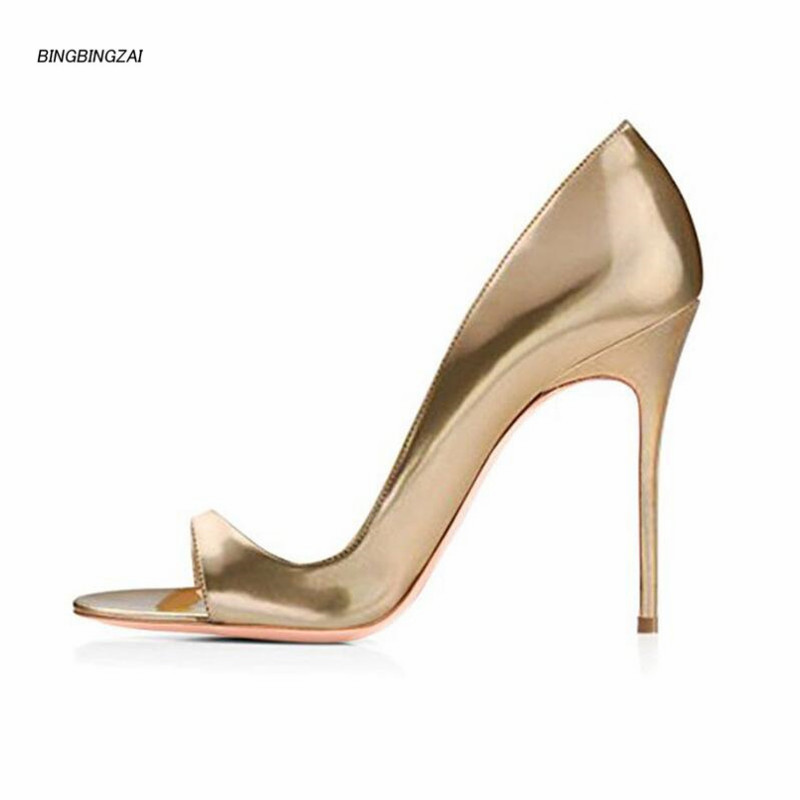 

BBZAI 2020 Summer ma'am sandals new pattern woman shoes high-heeled shoes Sexy women's 12CM Stiletto heels Large 3-13 14, Red