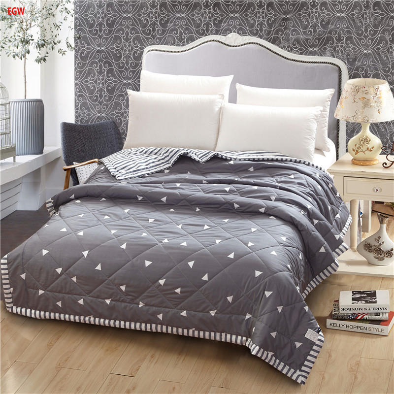 

Home textile gray geometric Summer comforter black and white quilts patchwork throw bed 150*200cm 200*230cm full queen bedspread, Yellow bule