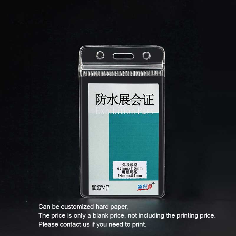 

9 sizes available PVC lucency waterproof soft Working Permit Bus Card soft transparency employee's card set Badges Holder print your design