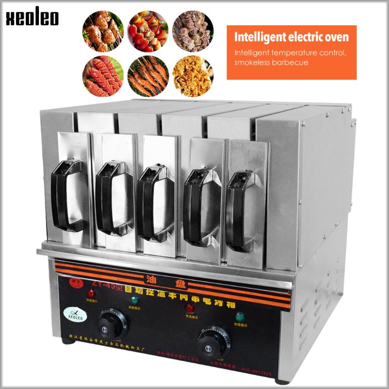 

XEOLEO 5 Group Commercial Skewer machine 3600W BBQ Electric Grill machine Kebab Barbecue Smokeless Barbecue Maker
