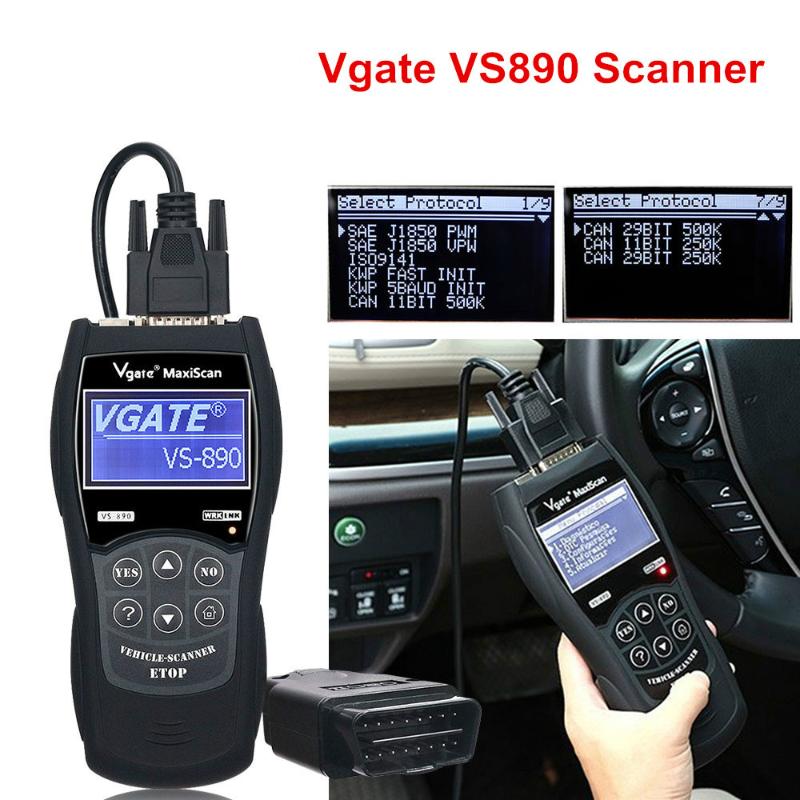 

Vgate VS890 Car Diagnostic Scanner OBD2 Auto Code Reader Maxiscan VS 890 VS890S ObdII Scanner VS-890 Automotive Scan Tool