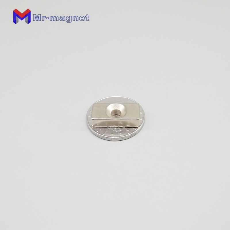 10pcs/lot 20 x 10 x 5mm 5mm Hole N35 Super Strong Rare Earth Ring Block Neodymium Magnet-image-437457777