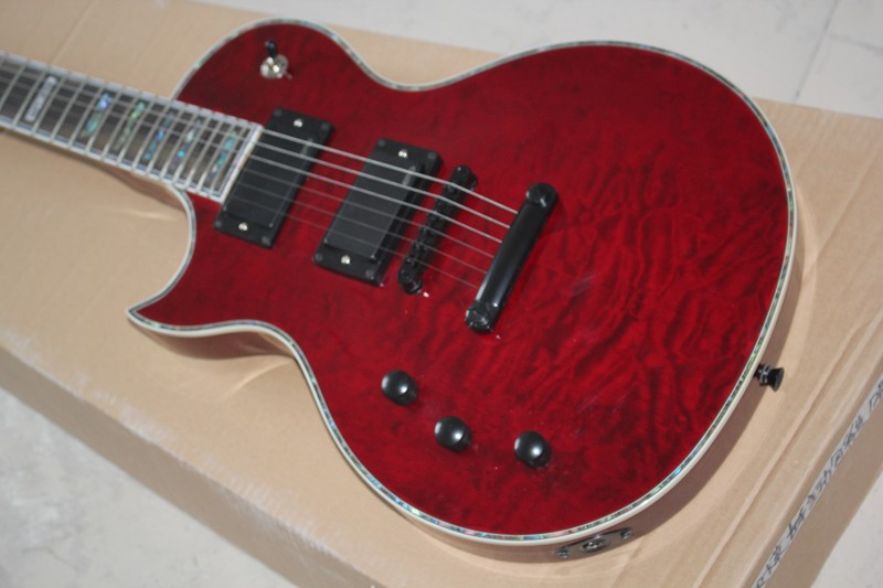 

Most favorable Left handed backhand left-handed electric guitar Burgundy body active pickup