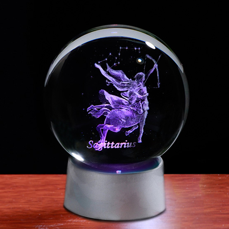 

Sagittarius Birthday Gift 3D Zodiac Signs Souvenir Gift Laser Engraved Ball Party Favors Present for November December Birthday