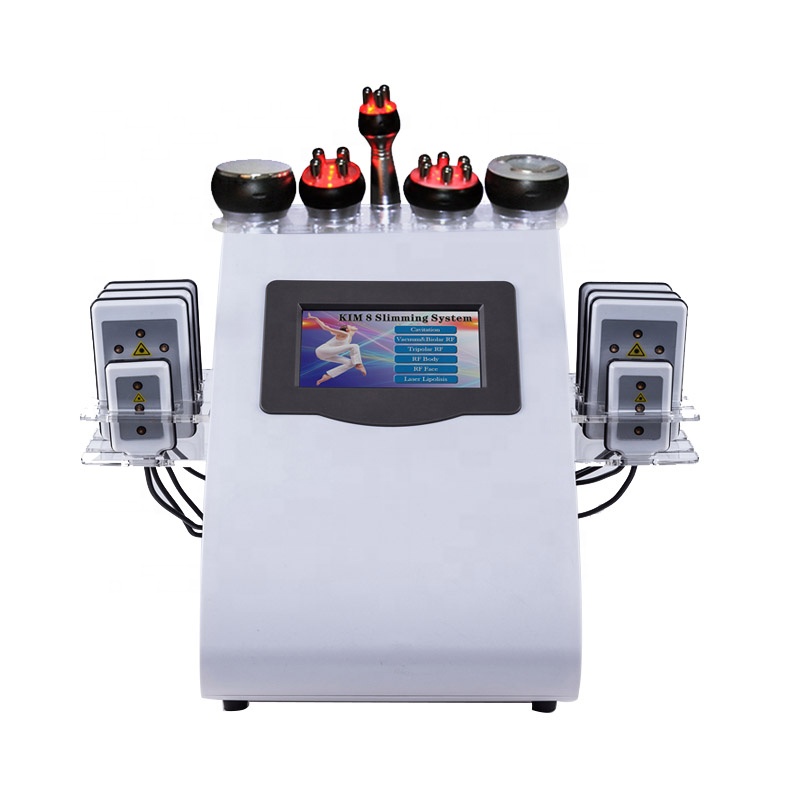 New Promotion 6 In 1 Slimming Machine Ultrasonic Cavitation 40K Vacuum Radio Frequency Lipo Laser for Spa