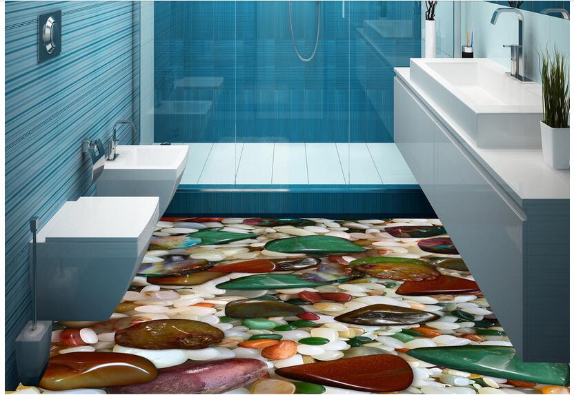 

3d pvc flooring custom photo Waterproof Self-adhesive floor sticker Fashion jade stone living room home decor wallpaper for walls 3 d, Customize
