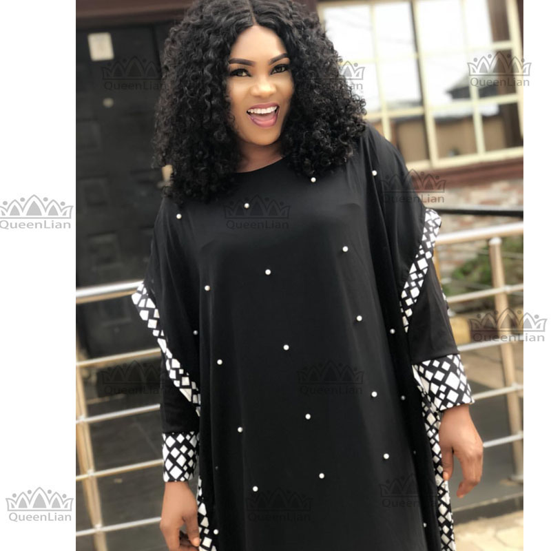

2018 New African Design Bazin Long Sleeve Dashiki Dress For Lady CPDD#