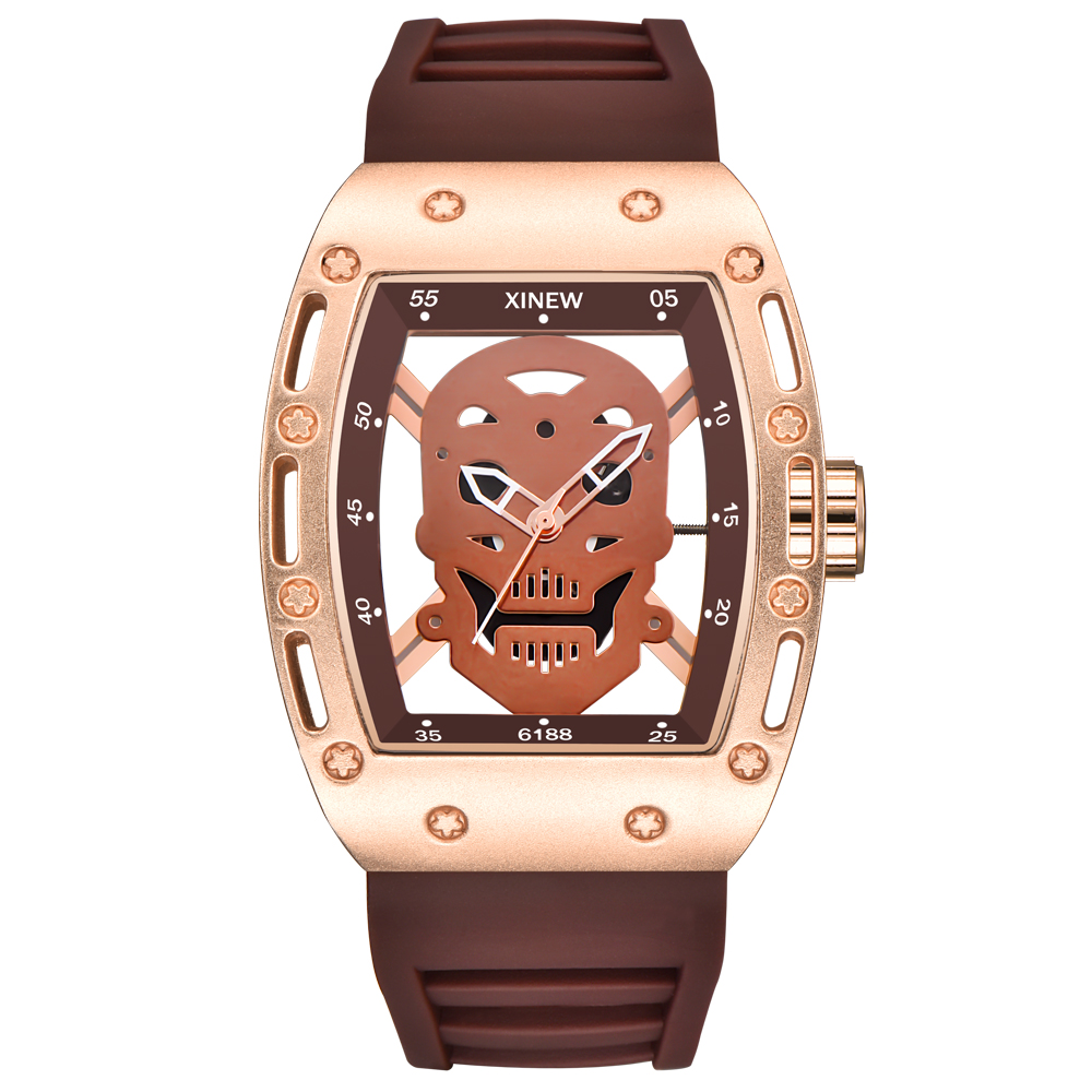 

new fashion arrivals influx of men and mens watches creative fashion hollow skull quartz watch male quartz watch special loading free ship, Black