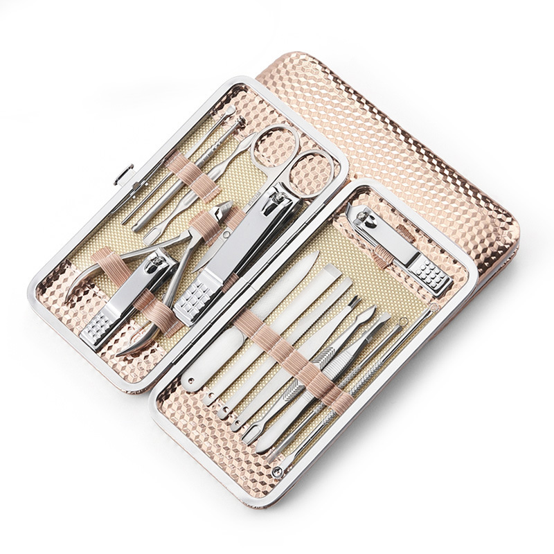 

16 Pieces Manicure Set Nail Kit Nail Art Tools All For Manicure Sets Pedicure Care With Pusher Ingrown File Polish Kits
