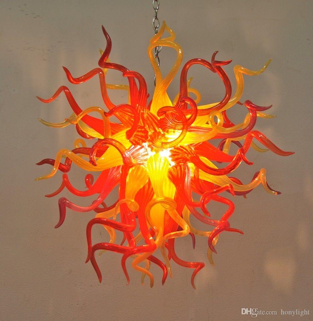 

New Style Chandelier Art Glass Ball Pendant Lighting LED 100% Blown Murano Glass Art Decoration Chandelier for Home Hotel Decor