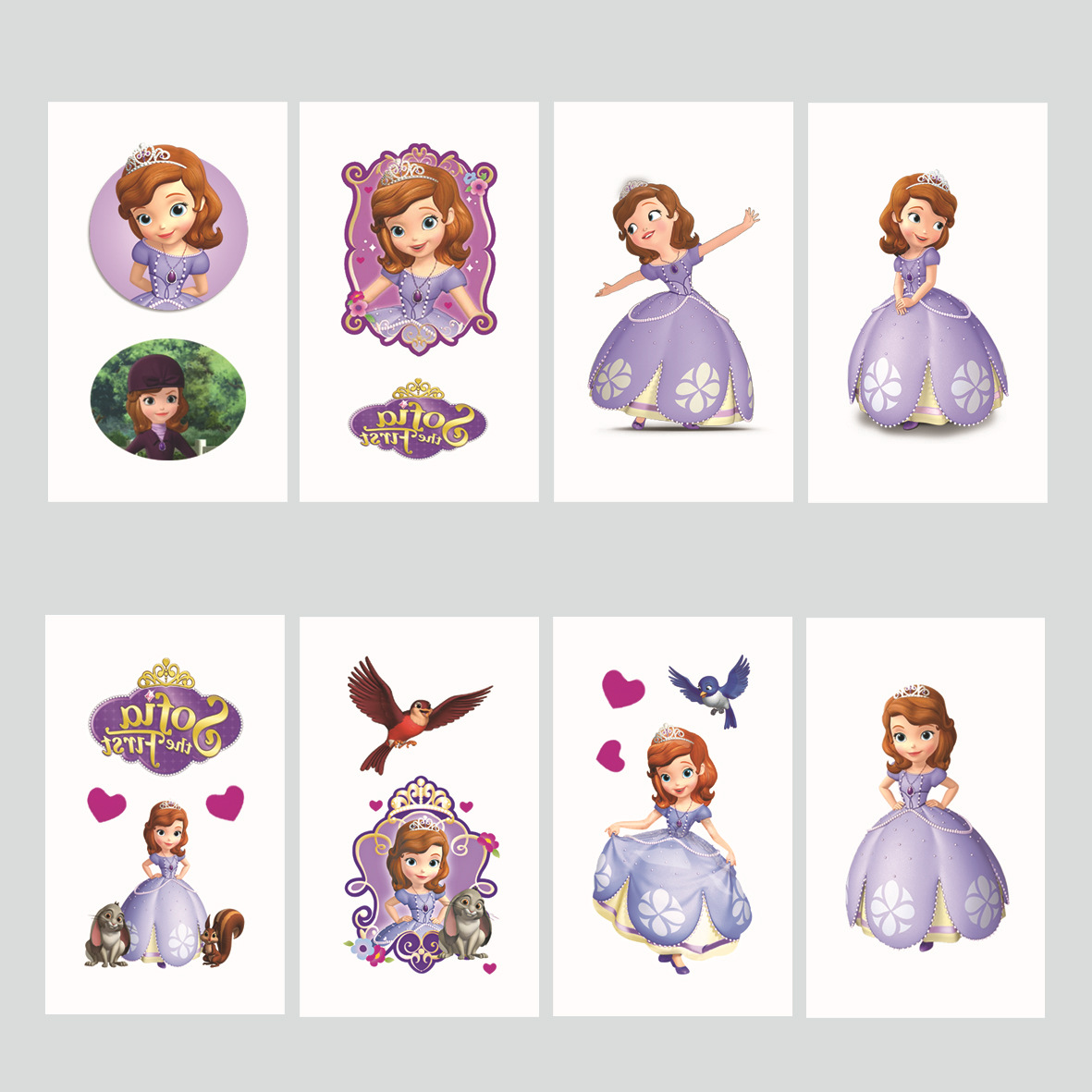 

Free shipping temperary tattoo stickers promotion gift princess stickers for kids mix designs