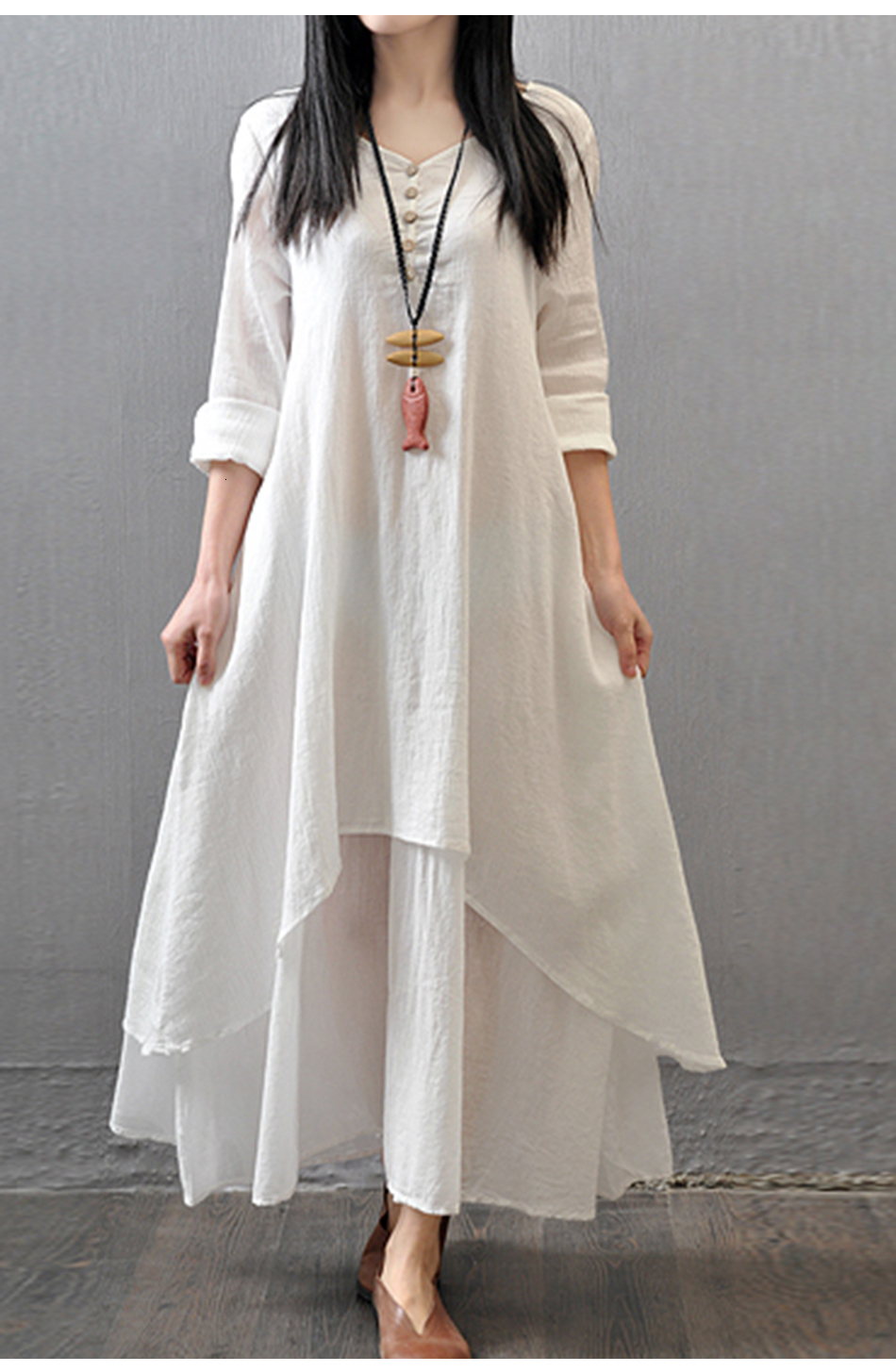 plus size cotton linen dresses