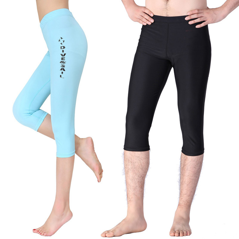 

DIVE&SAIL Lycra Cropped Swimming Pants Wetsuit Women Surf Swimsuit Men Rashguard Beach Shorts Swimwear Snorkeling Wetsuits