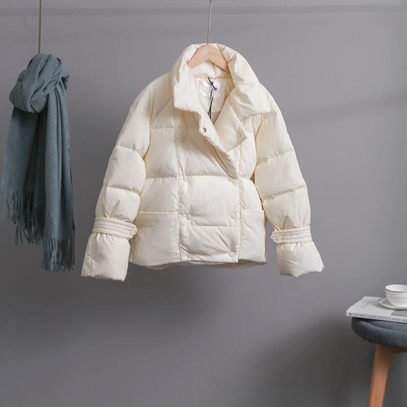 

Winter British style good quality bread style Fluffy real duck down coat female double breasted warm down coat wq718 dropshiping, Camouflage