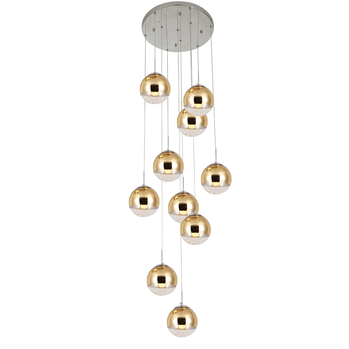 Spiral Staircase Lamps NEW Modern LED Luxury Chandeliers Lighting Amber Smoky Glass Hanging Lamp Dining Living Room Bedroom Light Fixtures Linear-image-425361076