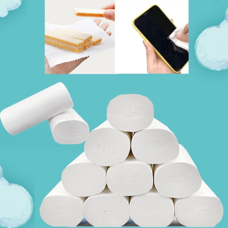 

12 Rolls Of Bamboo Pulp Roll Paper Household WC Toilet Paper Bulk Rolling Bath Tissue Papier Toaletowy Wc Papier