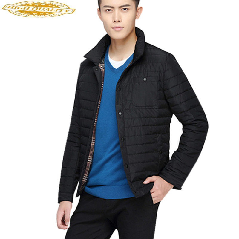 

2019 New Jacket Men Thin Outwear Coat Hot Sale High Quality Autumn Winter Warm Mens Jackets Casual Solid Men Coat WXF014, Black s1