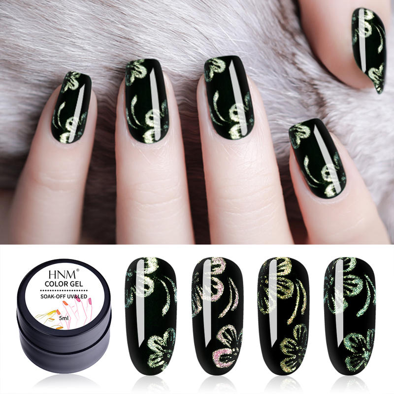 

HNM Shimmer Gel Nail Polish Set+ Nail Arts Pen Varnish Primer UV LED Soak Off 5ML Glitter Manicure Kit