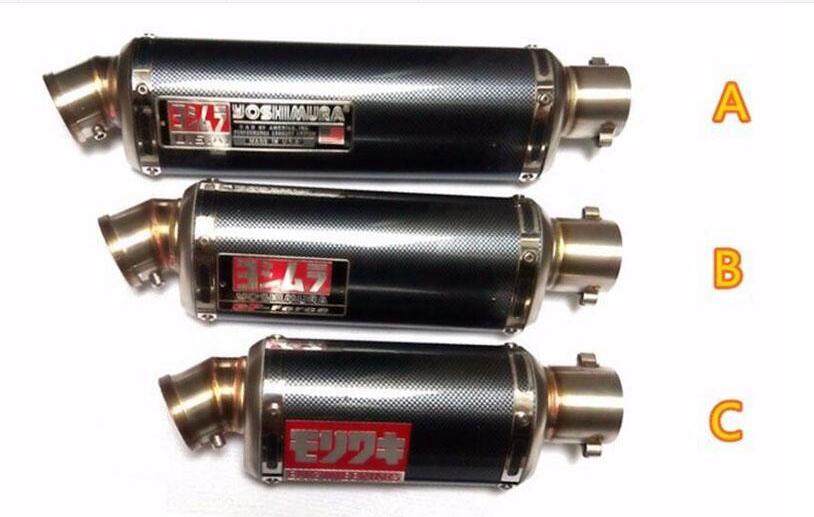 

Universal Carbon Fiber Three Size Motorcycle Scooter Modified Akrapovic Yoshimura Muffler Exhaust Pipe CB600 YZF FZ400 Z750 RACING