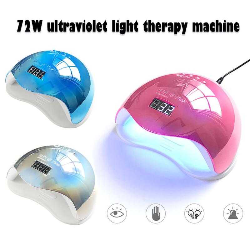 

72w Professional Gel Polish Led Nail Dryer Lamp Led Uv Nail Gel Curing Art Machine Us Lamp Light Polish Dryer 2020, Blue