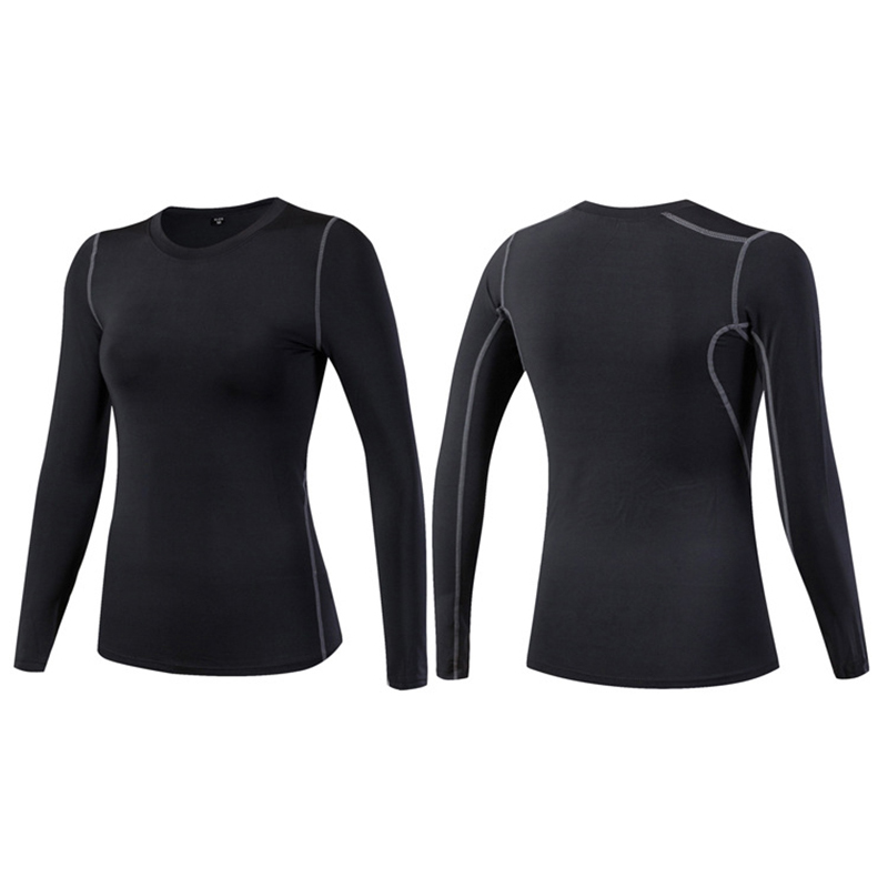 

Fitness Sport T Shirt Women Long Sleeves Top Tee Running T-shirt Quick Dry Gym jogging Shirt Lady Training Yoga Workout Clothing, Black