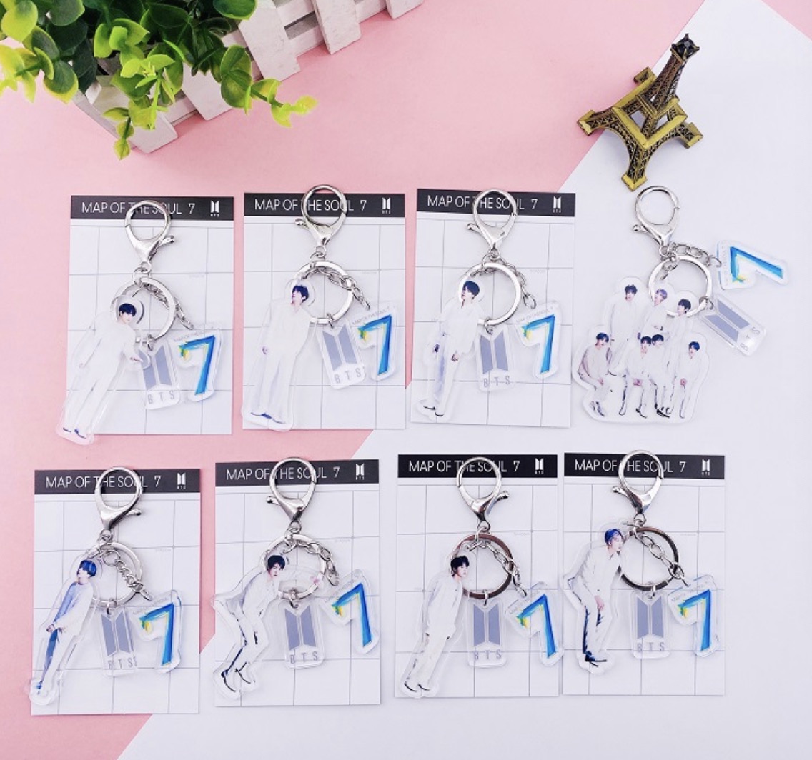 

16pcs/lot free shipping bts map of soul 7 keychain