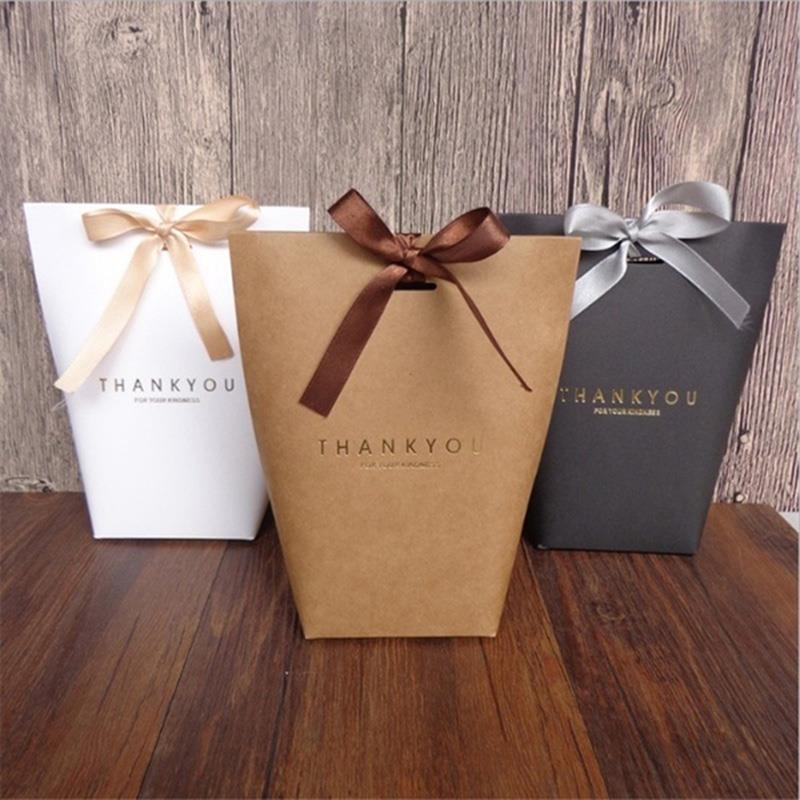 

SOLEDI Paper Durable Gift Packaging Bags Birthday Party Packing Box Sturdy Candy Bag Storage 5 Pcs/10pcs