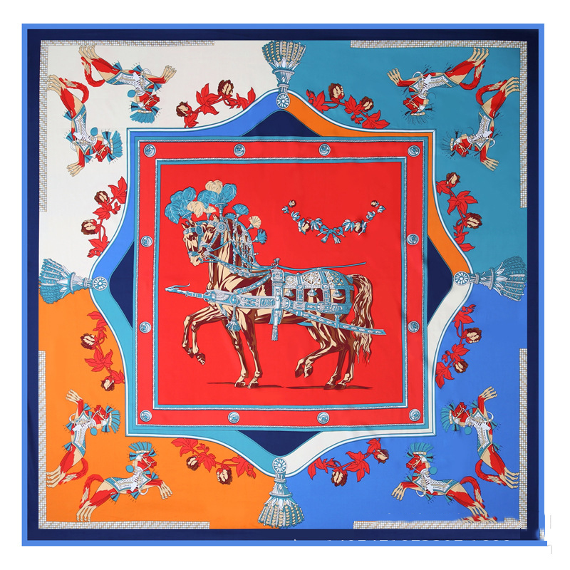 

Fashion- Summer Designer womans brand Scarf High Quality 100% silk scarves Classic womans scarves size 90x90cm for women S-333B