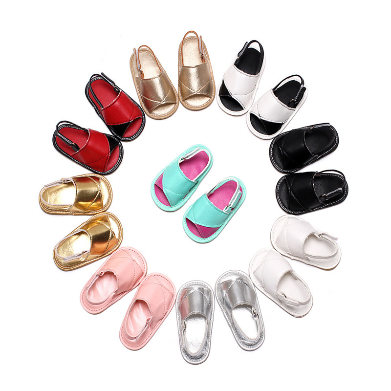 

Children Summer Shoes Newborn Infant Baby Girl Boy Soft Crib Shoes Solid Infants Anti-slip Sneaker Prewalker -18M Beach, Color 5