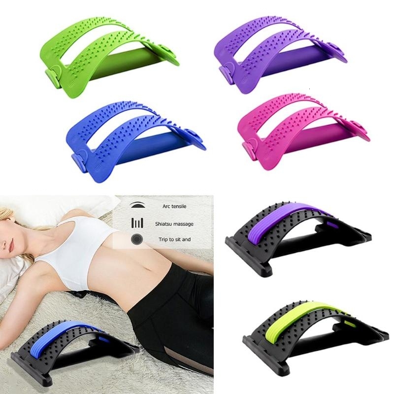 

1pc Back Stretch Equipment Massager Magic Stretcher Fitness Lumbar Support Relaxation Spine Pain Relief Corrector Health Care LY191203