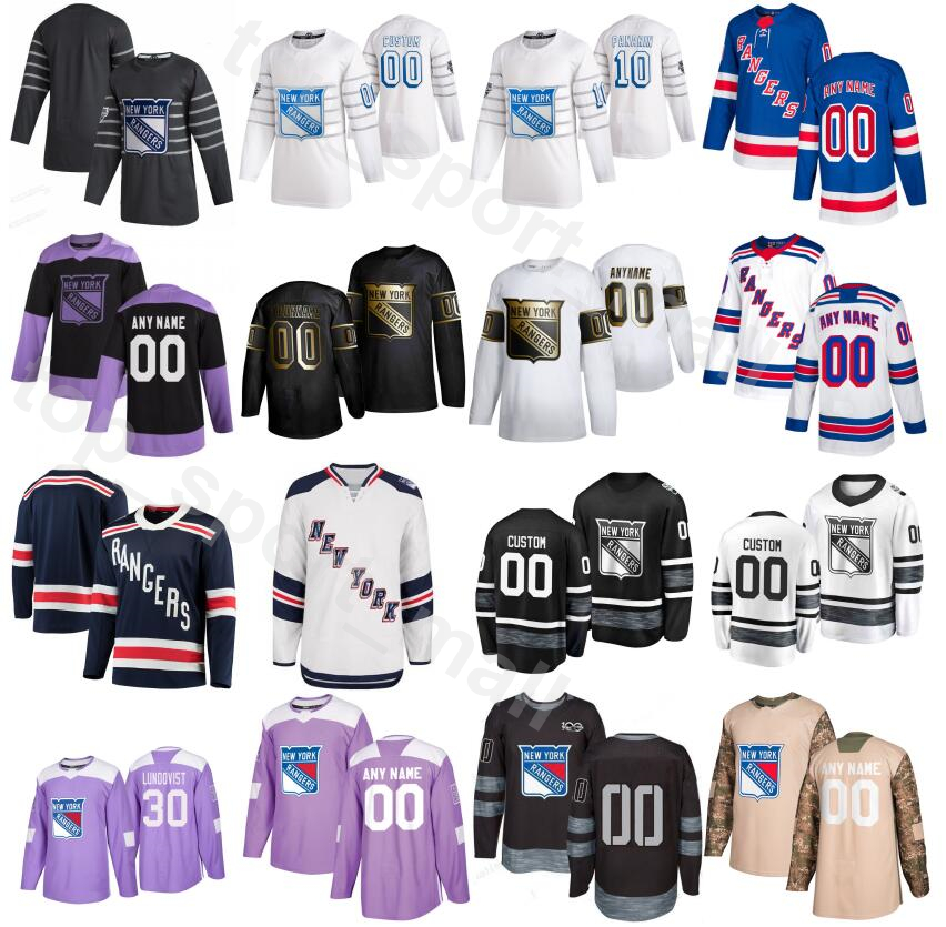 

Customized 2020 New York Rangers Ice Hockey 30 Henrik Lundqvist Jersey Men 40 Alexandar Georgiev 89 Pavel Buchnevich 8 Jacob Trouba, Black;red