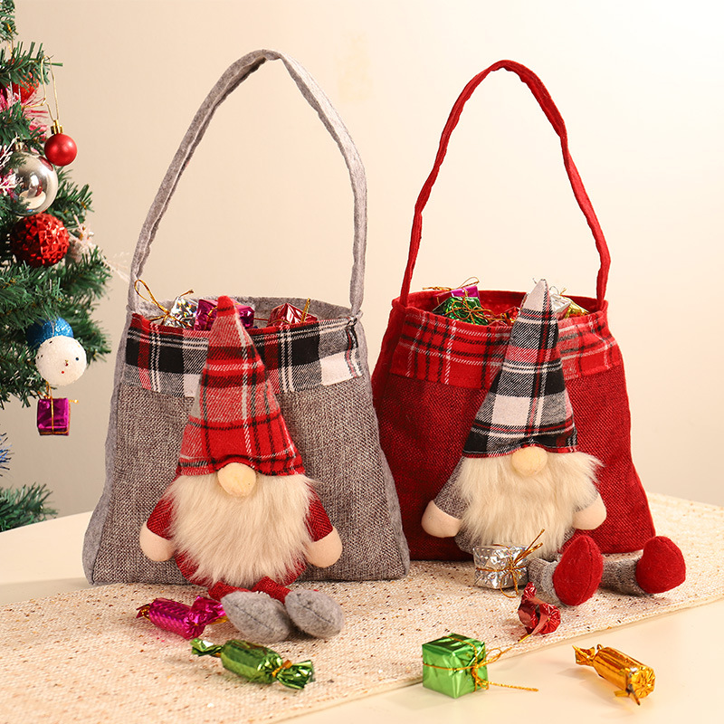 

Christmas Santa Claus handbag Christmas decorations candy bags handbag merry santa claus gift bags