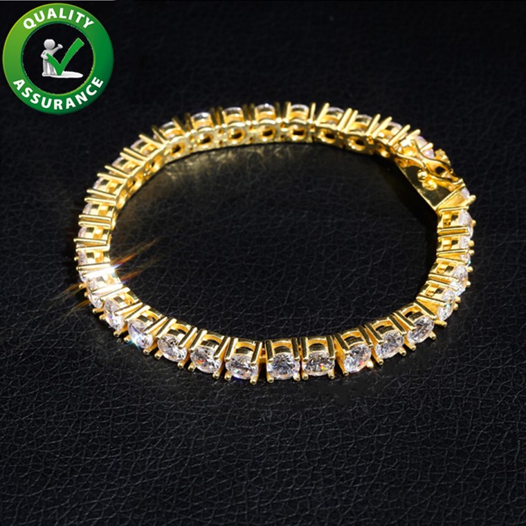 

5MM Diamond Tennis Bracelet Luxury Designer Jewelry Mens Bracelets Sterling Silver Iced Out Charm Bangles Bling Hip Hop Chain Rapper Hiphop Accessories