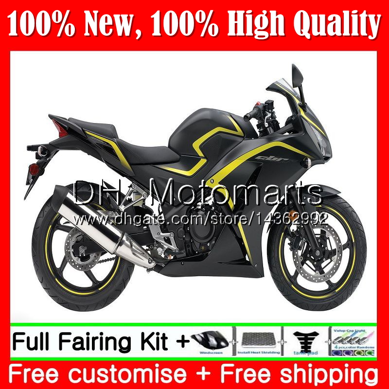 

Gloss blk Injection For HONDA CBR300R CBR250R MC41 11 12 13 14 15 75MT1 CBR250 R CBR 250R 250 R 2011 2012 2013 2014 2015 Fairing Bodywork, Armygreen
