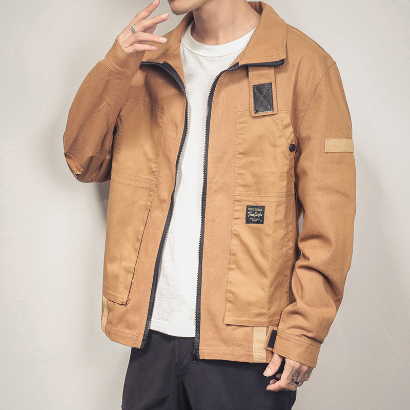 

Japanese Loose Mens Jackets High Street VogueJacket Fashion Nice Men Patchwork Windbreaker Coat Plus Size -5XL, Black