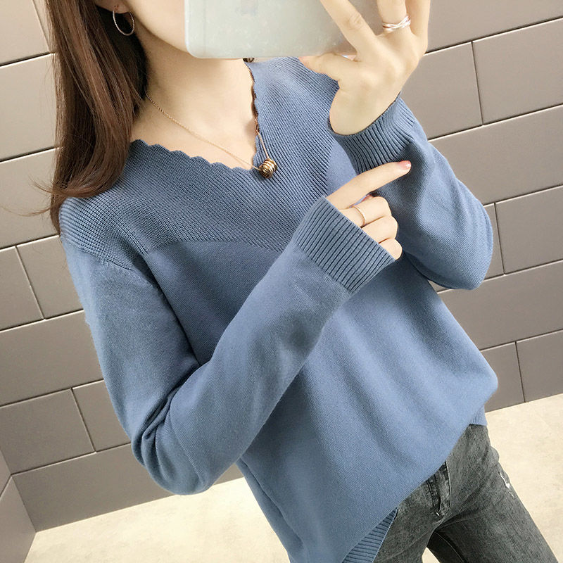 

High-quality core-spun loose loose large size sweater women autumn and winter models long-sleeved bottoming shirt women, Beige