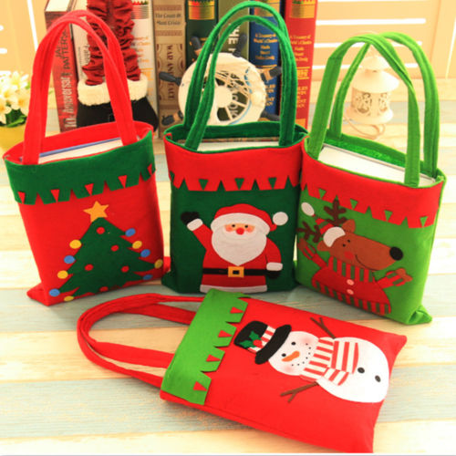 

US Christmas Santa Claus Wrap Candy Party Gift Bag Xmas Decoration Packing Decor